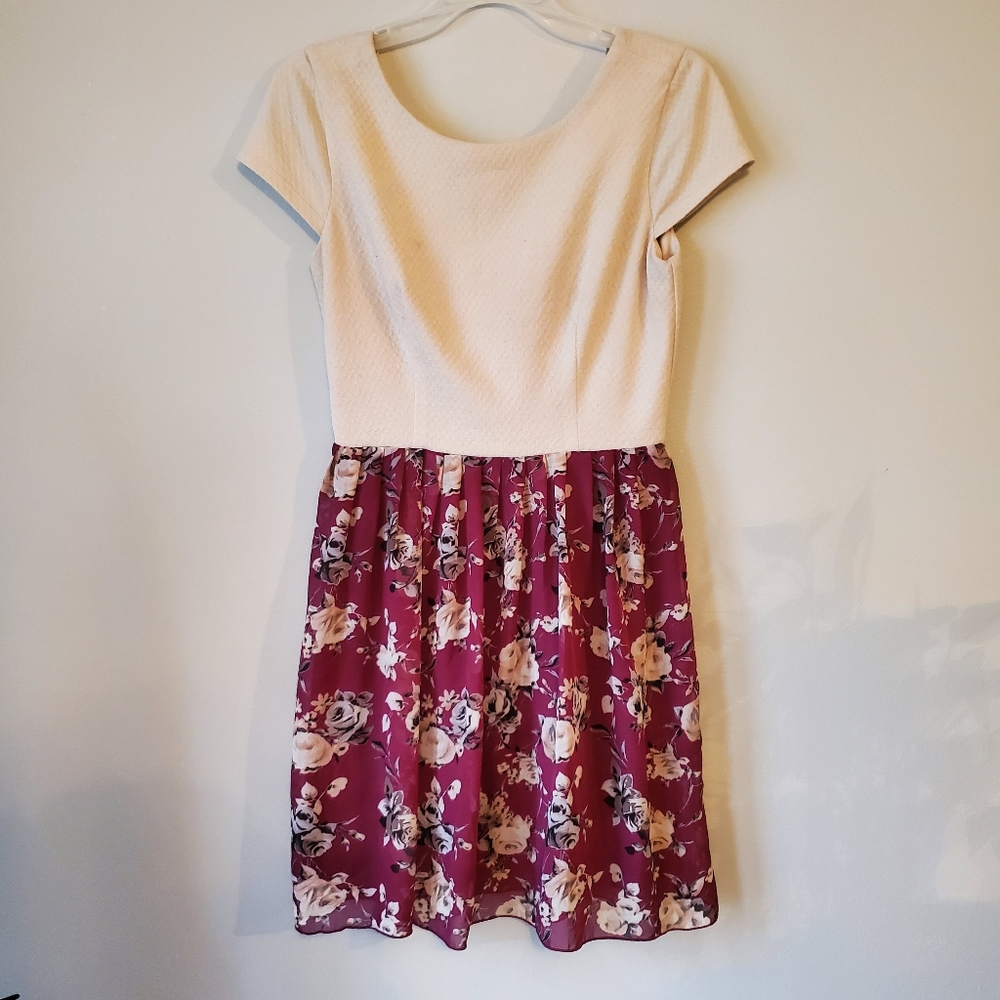 Speechless Floral Fit & Flare Juniors Dress‎ Size 7 RN#58539